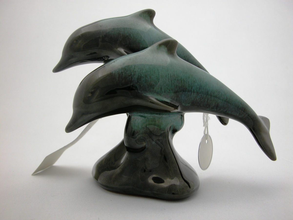 ceramic dolphin sculpture