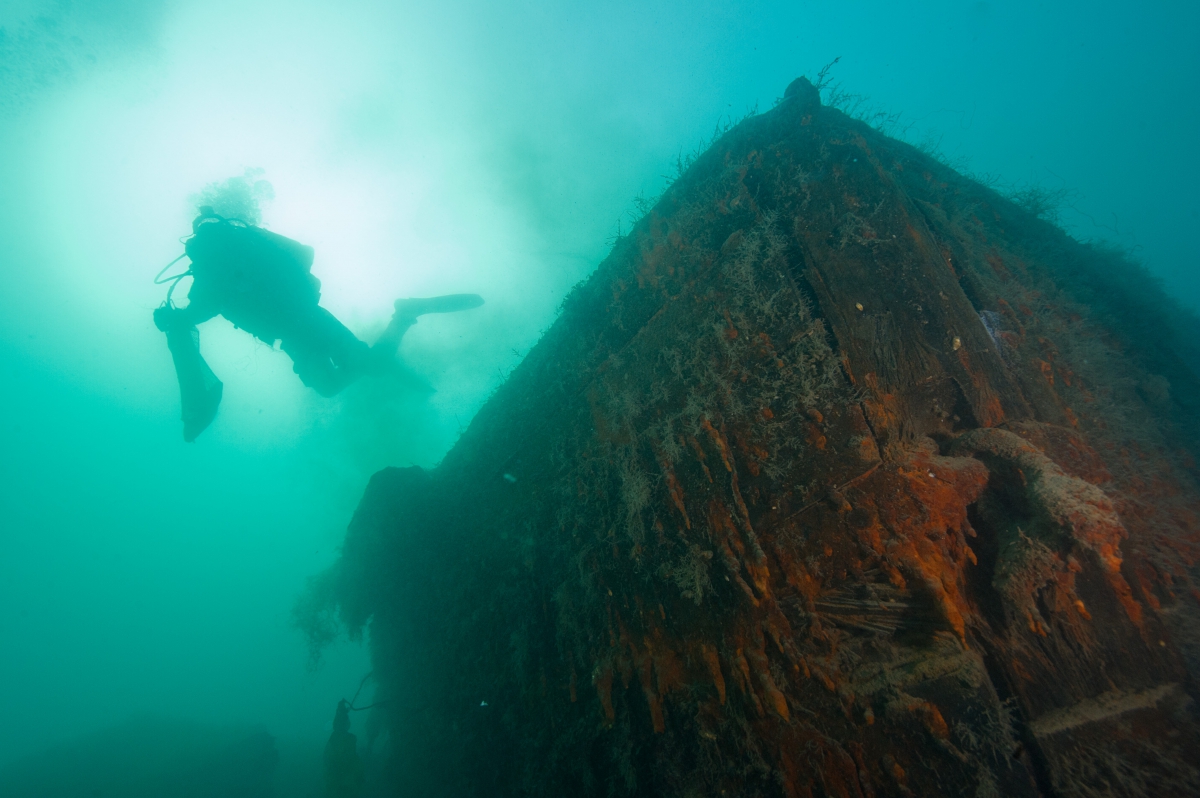 Parks Canada underwater archaeologist on HMS Investigator, lost in 1853 in the Arctic and discovered in 2010