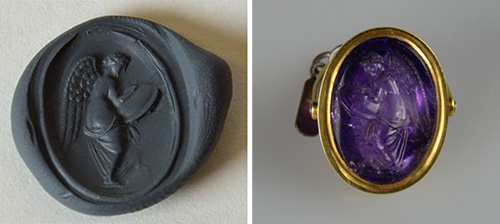Impression of ring showing engraving.