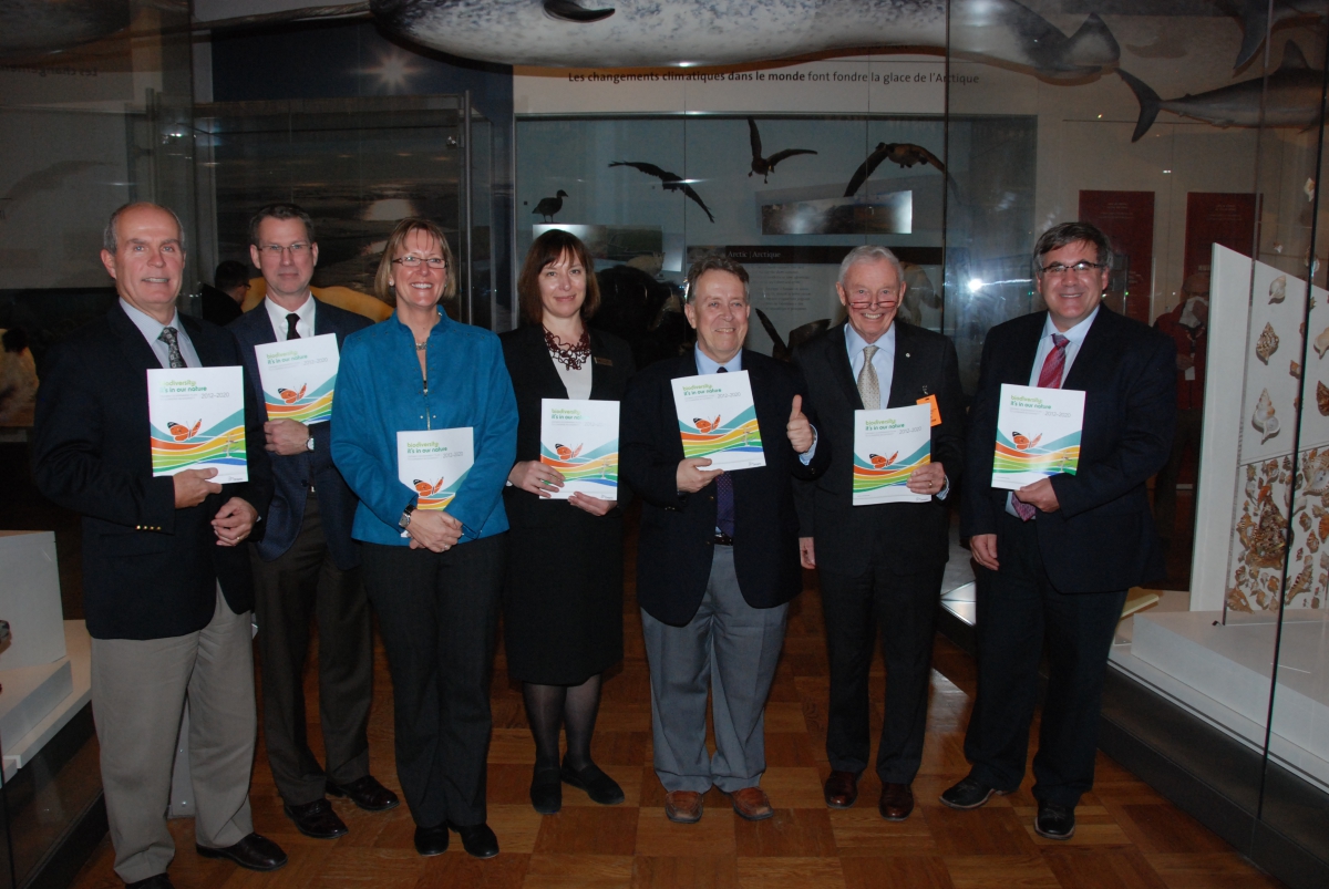 Janet Carding joins Minister Gravelle and members of the Ontario Biodiversity Council