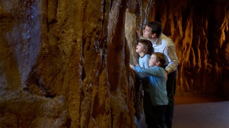 Family in the ROM Bat Cave