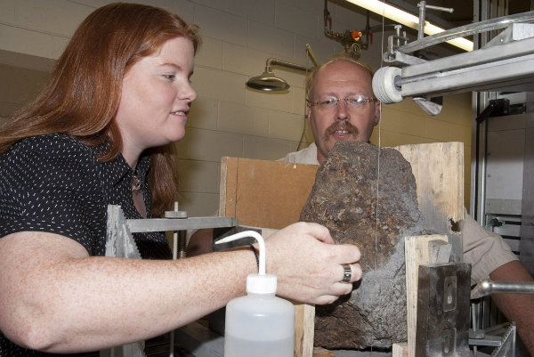 Ian Nicklin, Earth Sciences Technician and Kim Tait, Associate Curator of Mineralogy