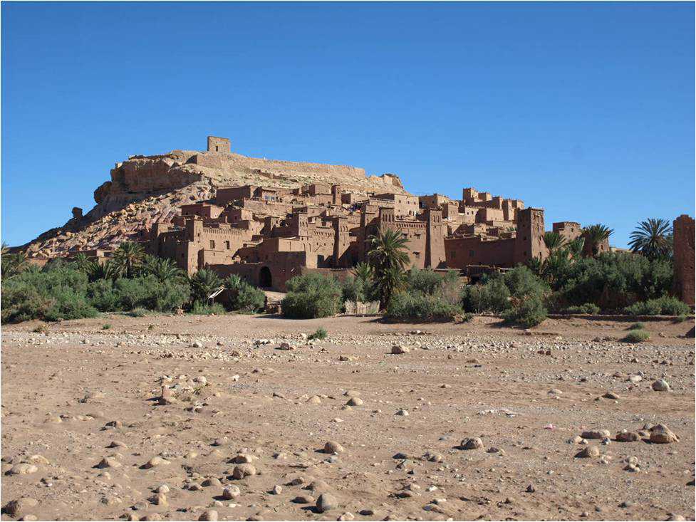 	 A mud brick fortified town.