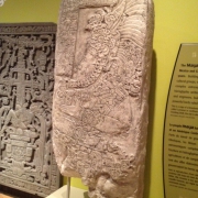 Reproduction of Stela 9 from Lamanai, Belize 