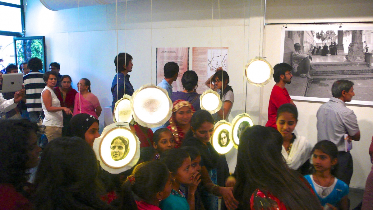 "Linking Sarkej" exhibition at the National Institute of Design (NID) in Ahmedabad, India. 