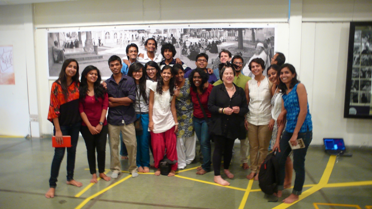 Installation team at the National Institute of Design (NID) in Ahmedabad, India