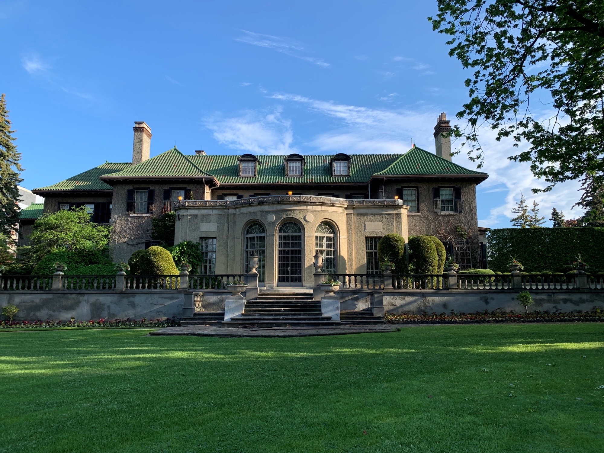 Back of mansion