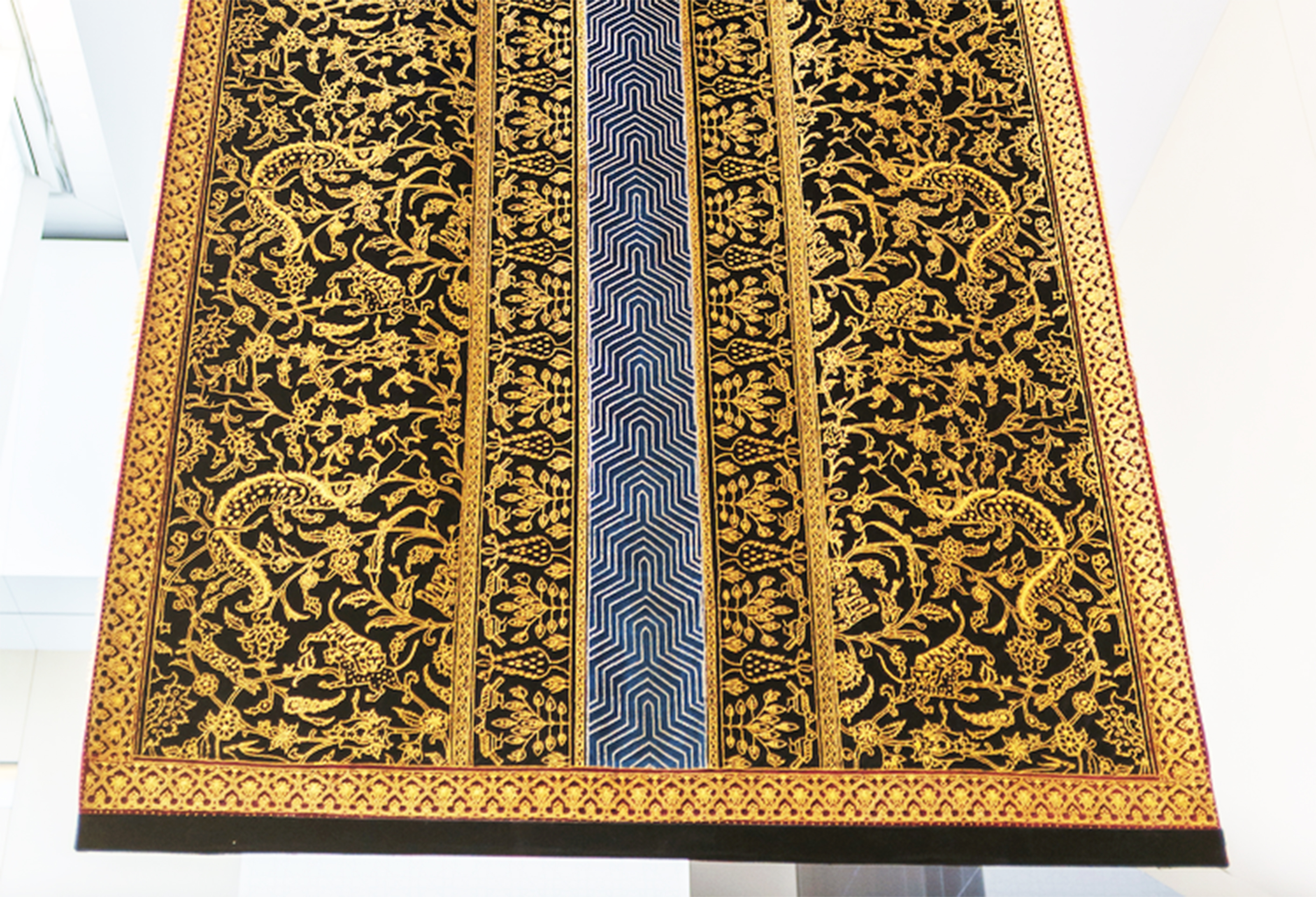 Close up on a decorative rug 