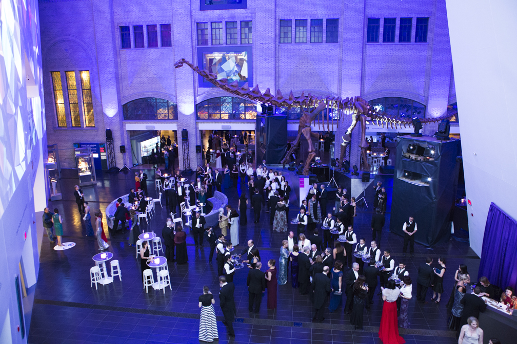 Overhead of Hyacinth Gloria Chen Crystal Court, Royal Ontario Museum.