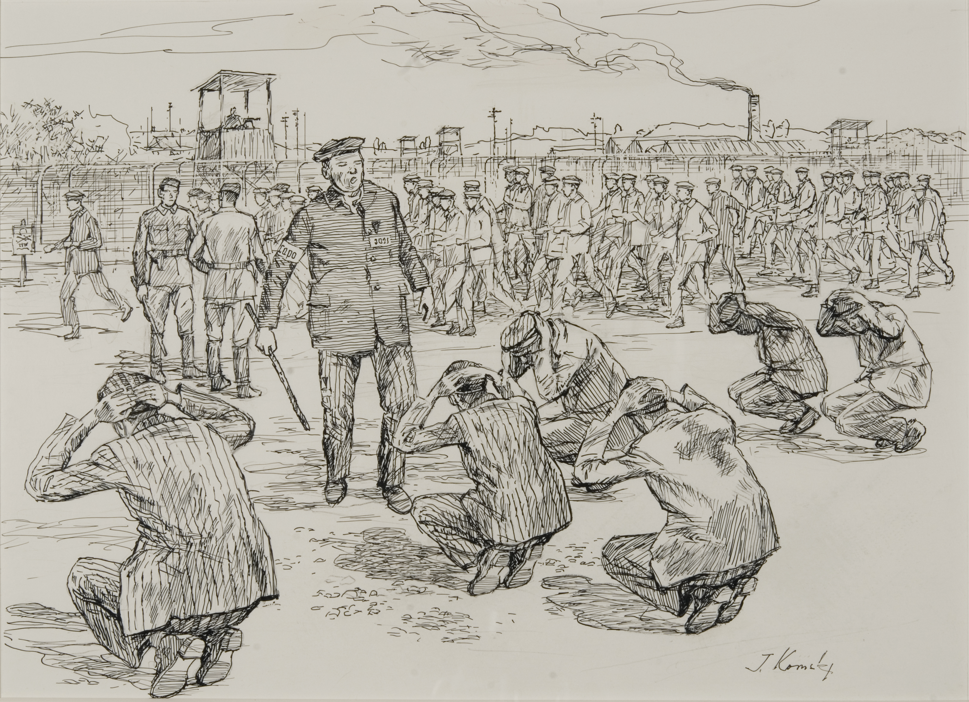 Kapo Forcing Prisoners to Crouch Jan Komski 1970–97.