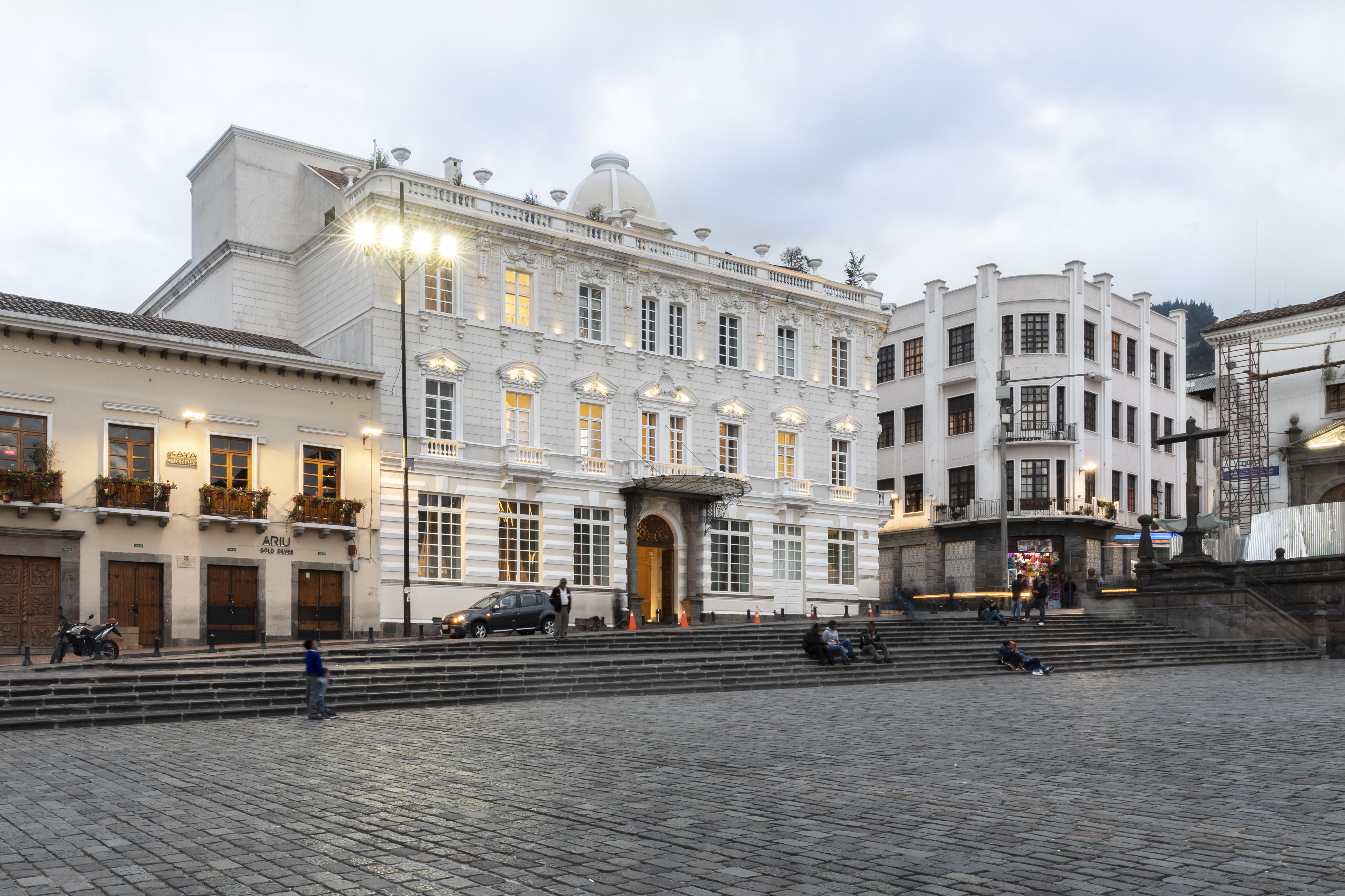 Front entrance of ornate building