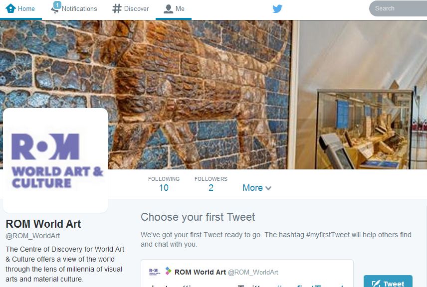 Image of World Art Social twitter account.