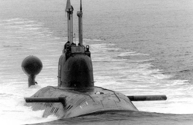 A Victor III class – the Soviet Navy’s primary nuclear attack submarine. Image by DoDmedia