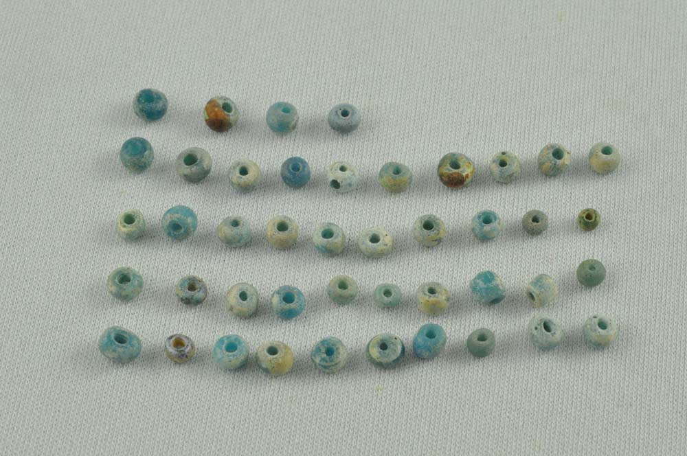 collection of aqua beads