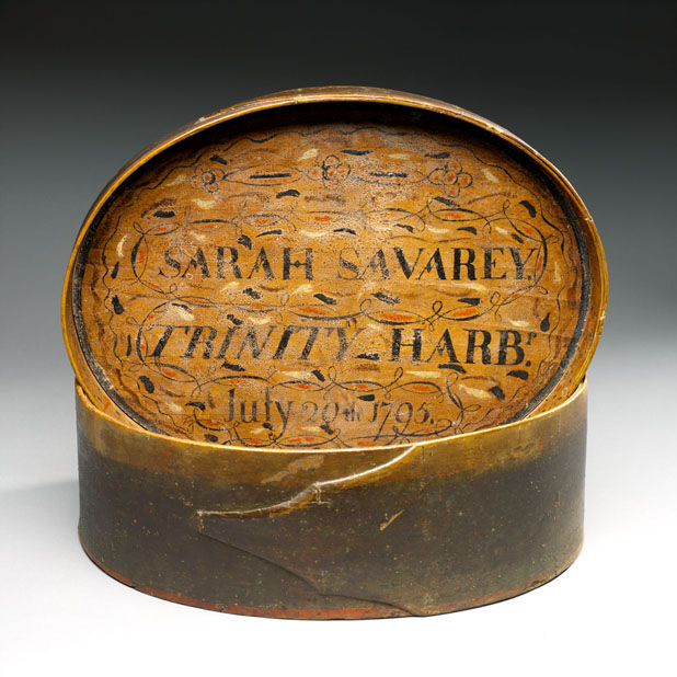 oval wooden hat box