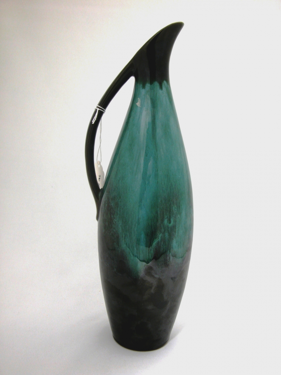 blue ceramic vase