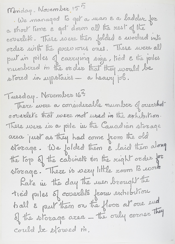 Facsimile of a page from Burnham's journal. See transcript below.