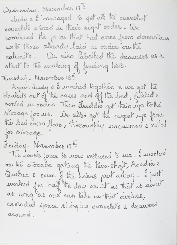 Facsimile of a page from Burnham's journal. See transcript below.