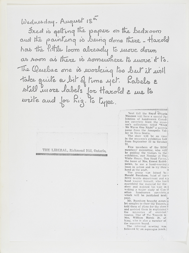 Facsimile of a page from Burnham's journal. See transcript below.