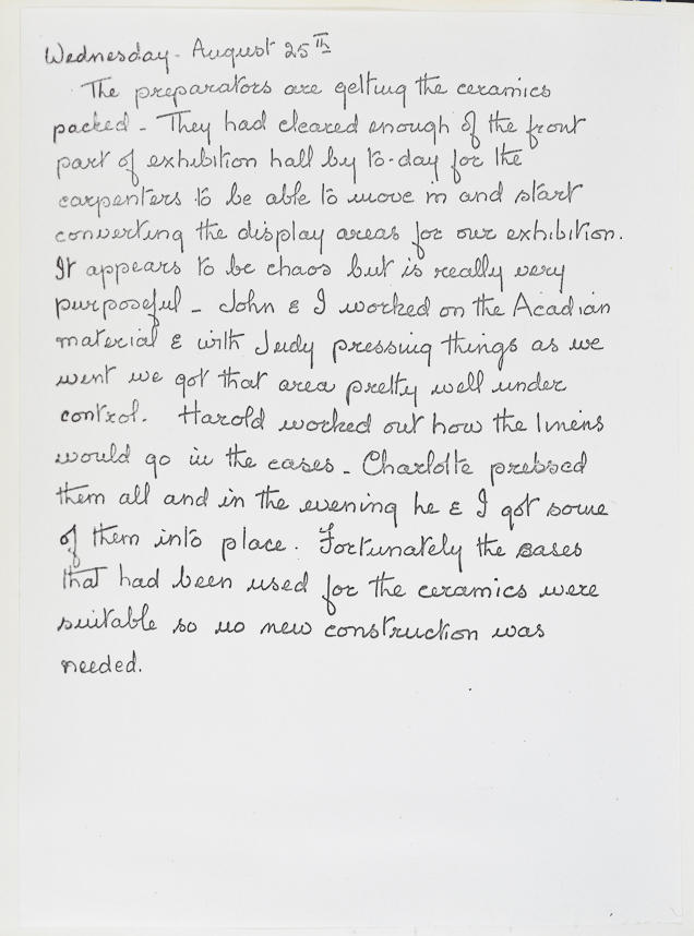 Facsimile of a page from Burnham's journal. See transcript below.