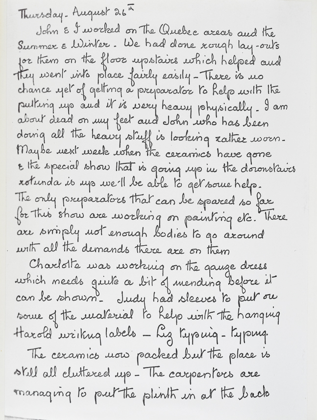 Facsimile of a page from Burnham's journal. See transcript below.