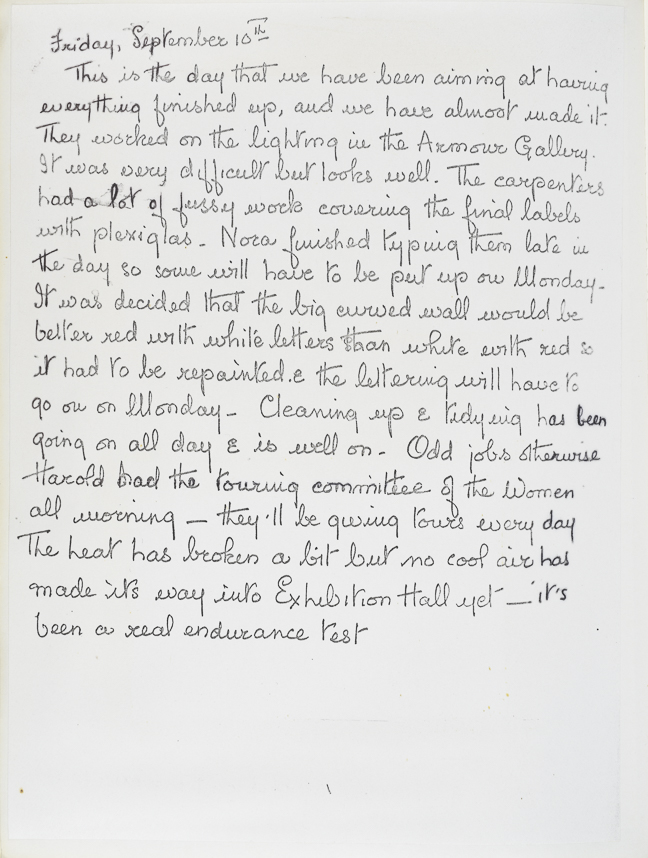 Facsimile of a page from Burnham's journal. See transcript below.