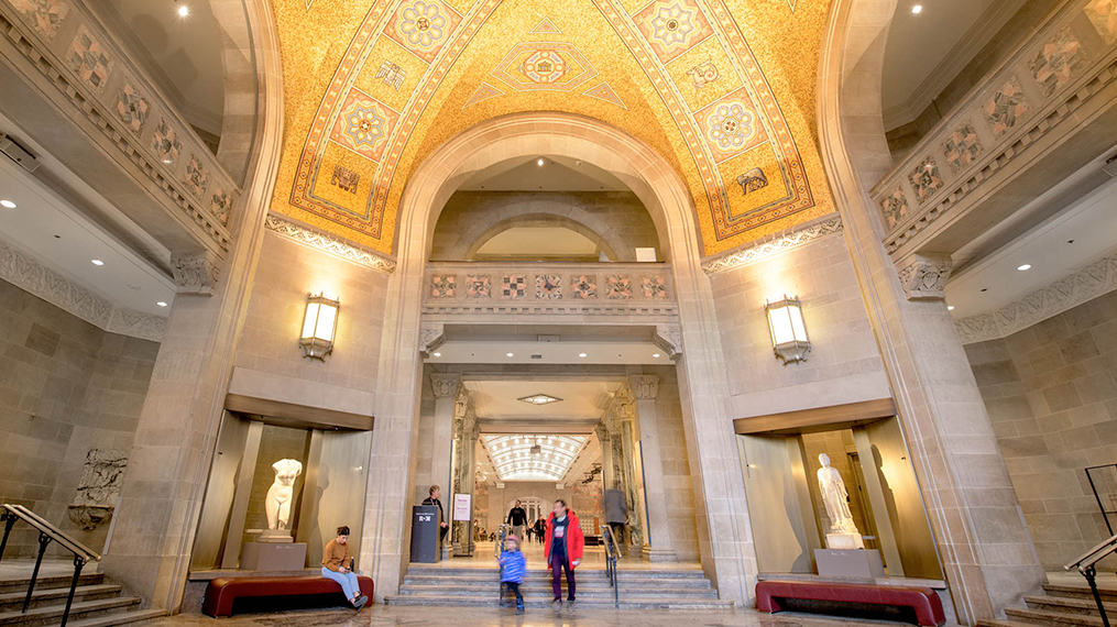 Queen's Park entrance lobby of the Royal Ontario Museum.