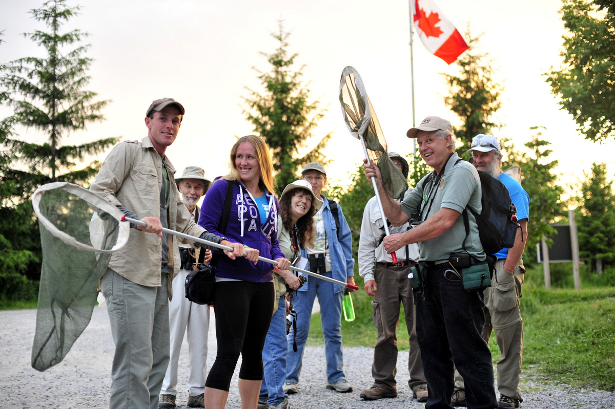 A group of women and men ready to explore nature