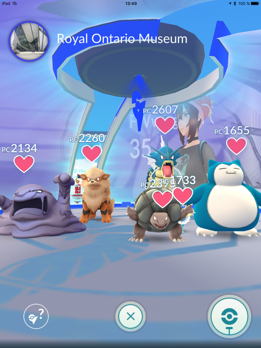 Screenshot of Pokemon in the ROM gym