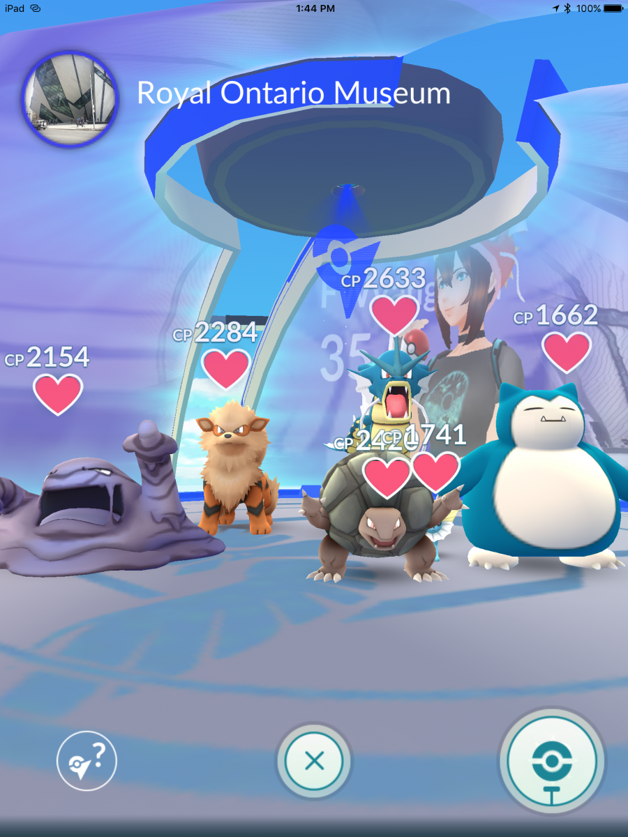 Screenshot of Pokemon in the ROM gym