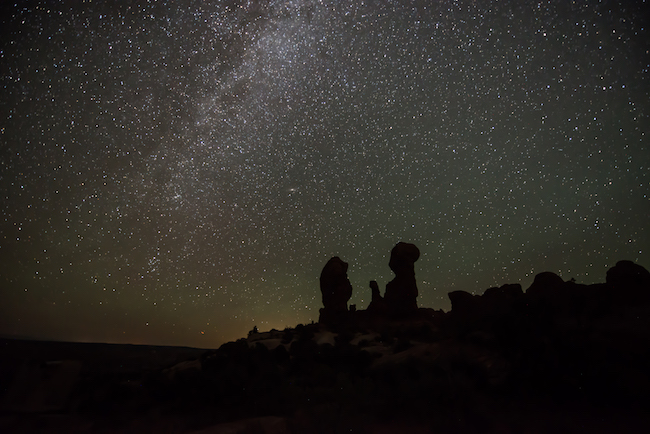 Photograph of night sky.