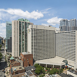 Exterior of the Chelsea Hotel in downtown Toronto.