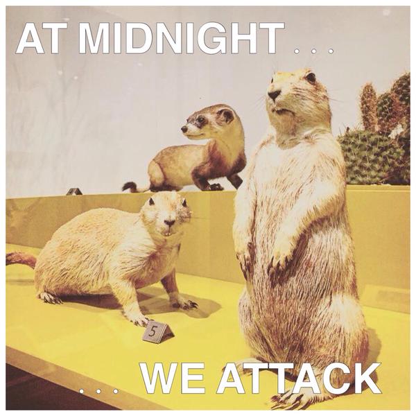 ROMmeme prairie dogs. Caption: At midnight...we attack! 