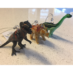 Glass Dinosaur Ornaments from the ROM Boutique 