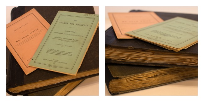 Scapbooks of Adam White from the Search for Franklin. Photos by Dorea Reeser