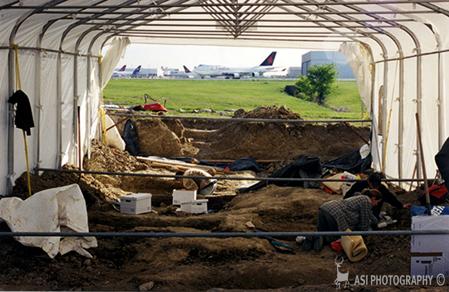 Elmbank Cemetery, located within the active infield area of Lester B. Pearson International Airport