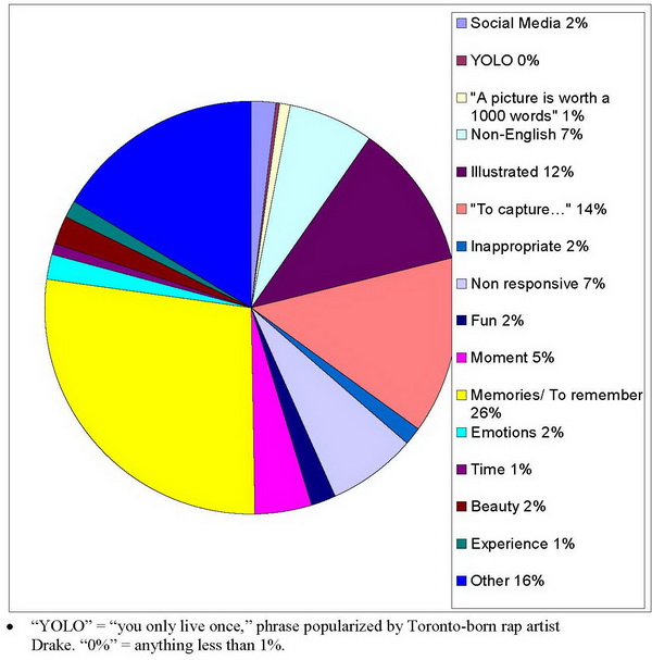 Thematic breakdown of response cards from ROM Activiation Area of "Genesis" exhibition