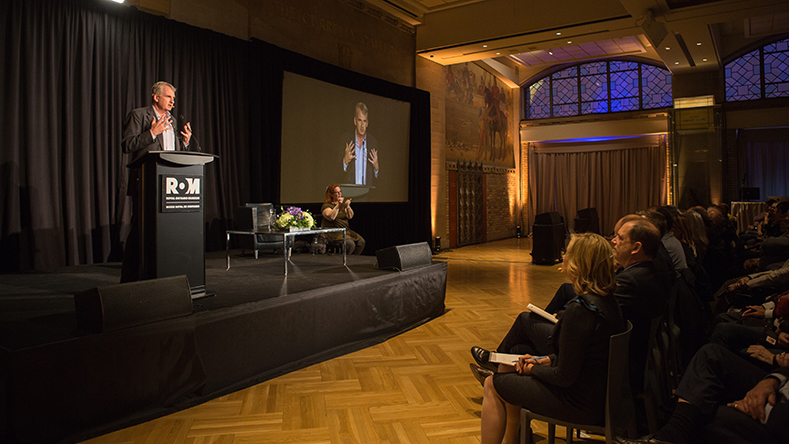 Timothy Snyder speaking at the Holtby lecture on November 21, 2017. Photo credit: L Milosjevic