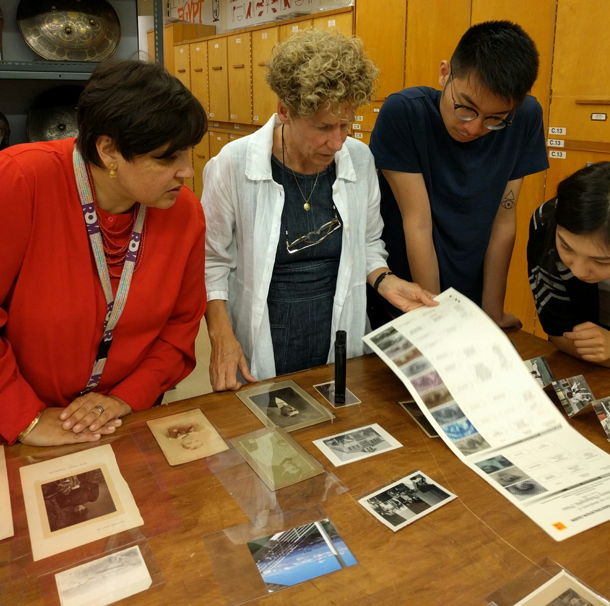 participants doing hands-on workshop with photos