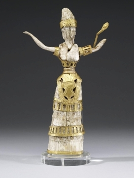 Chryselephantine figurine of a Snake Goddess, (c) Walters Art Museum, Baltimore