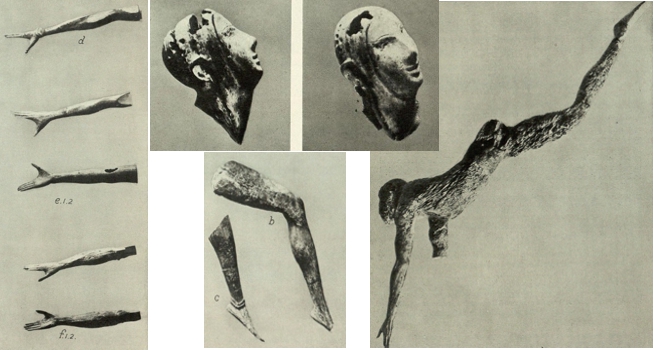 Acrobats from the Ivory Deposit at Knossos, Evans Palace of Minos vol. 3 (1930)