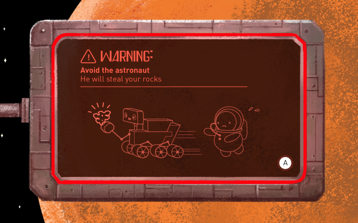 écran d'erreur des rogue rovers
