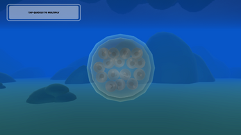 many cells within a cell membrane against a watery background