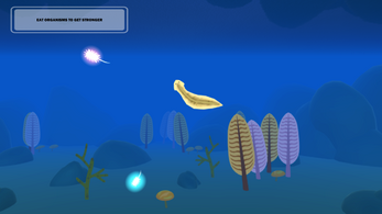 a small aquatic worm chases smaller organisms

