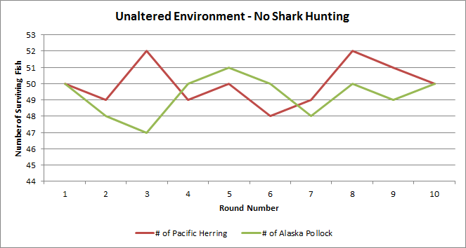 line graph line graph sharks, prey and behavior