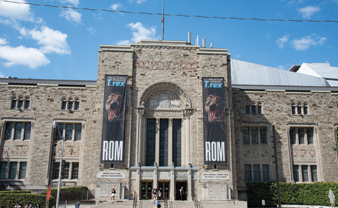 View of Royal Ontario Museum from corner of Bloor Street and Avenue Road