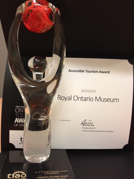 Accessible Tourism Award from the 2015 Ontario Tourism Awards of Excellence, a continuation of a long and exciting journey