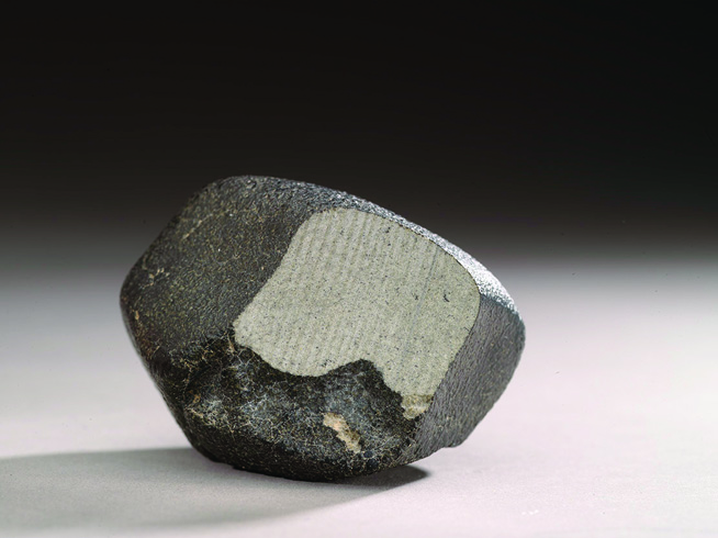 A silver Martian Shergottite Meteorite 