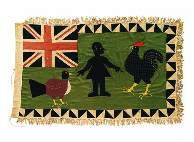 Art, Honour, Ridicule: Asafo Flags of Southern Ghana. Kweku Kakadu, Saltpond Workshop c.1950. Royal Ontario Museum.