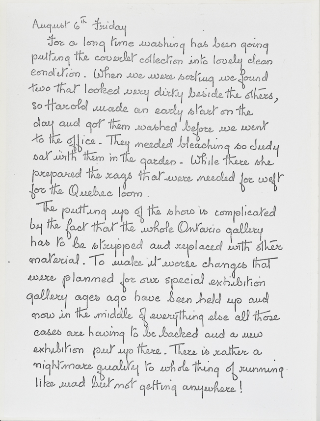 Facsimile of a page from Burnham's journal. See transcript below.